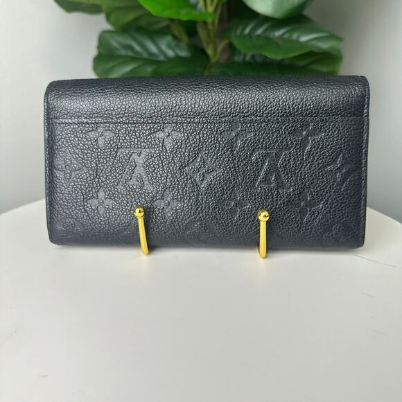 💎✨Authentic Louis Vuitton Sarah Wallet Black Monogram Empreinte Leather - Picture 3 of 14